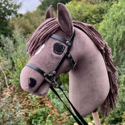 Hobbyhorse bruin met bles en appeltjes