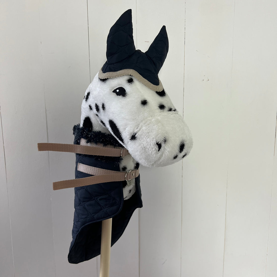 Dekentje kort By Astrup / Stip de pony donker blauw