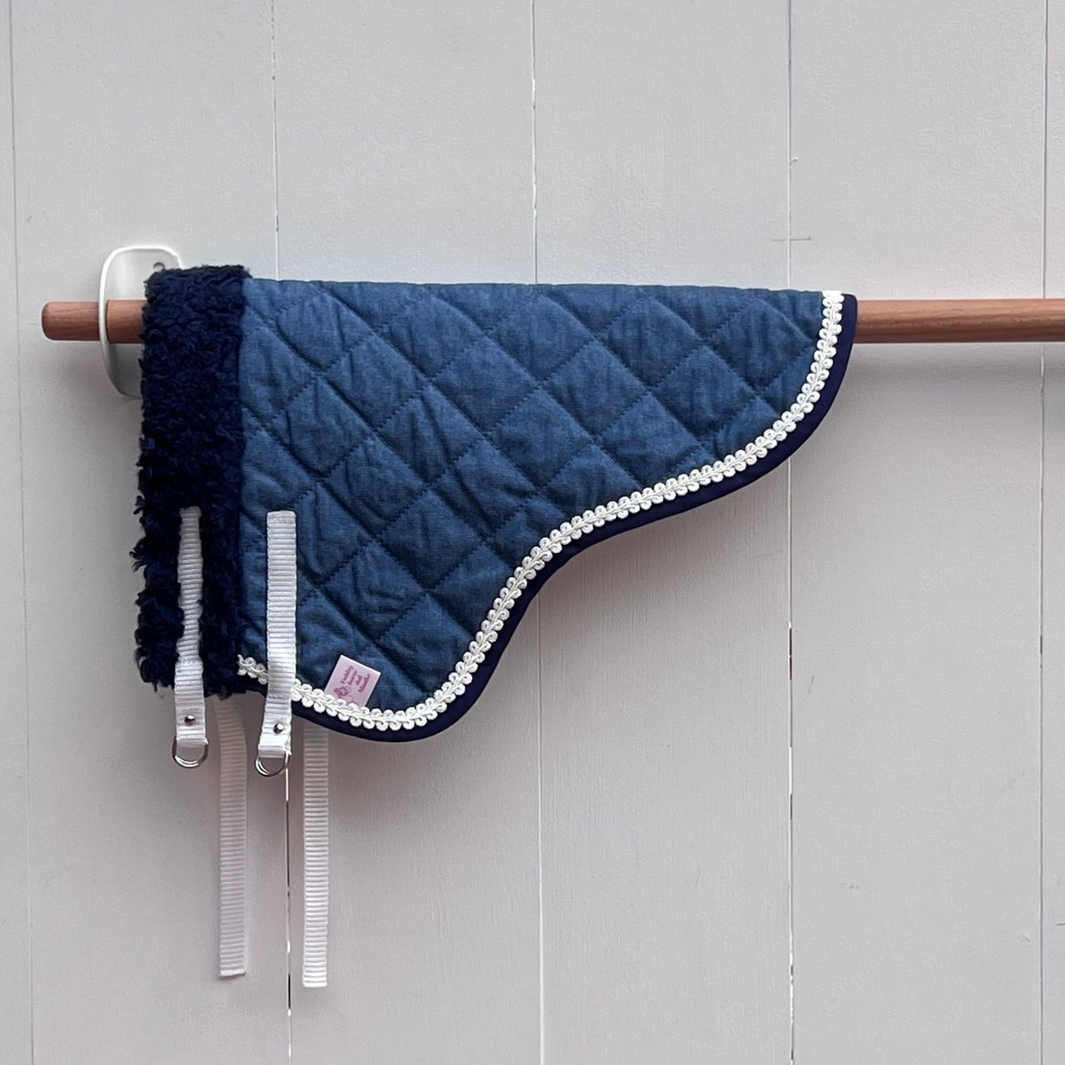 Dekentje kort blauw spijkerstof