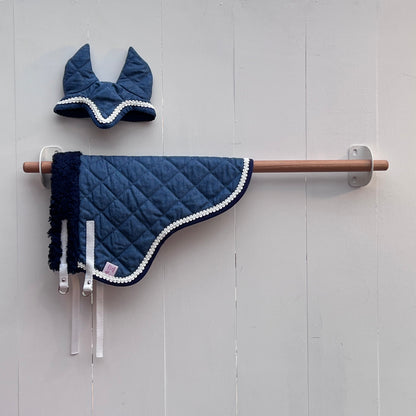 Dekentje kort blauw spijkerstof